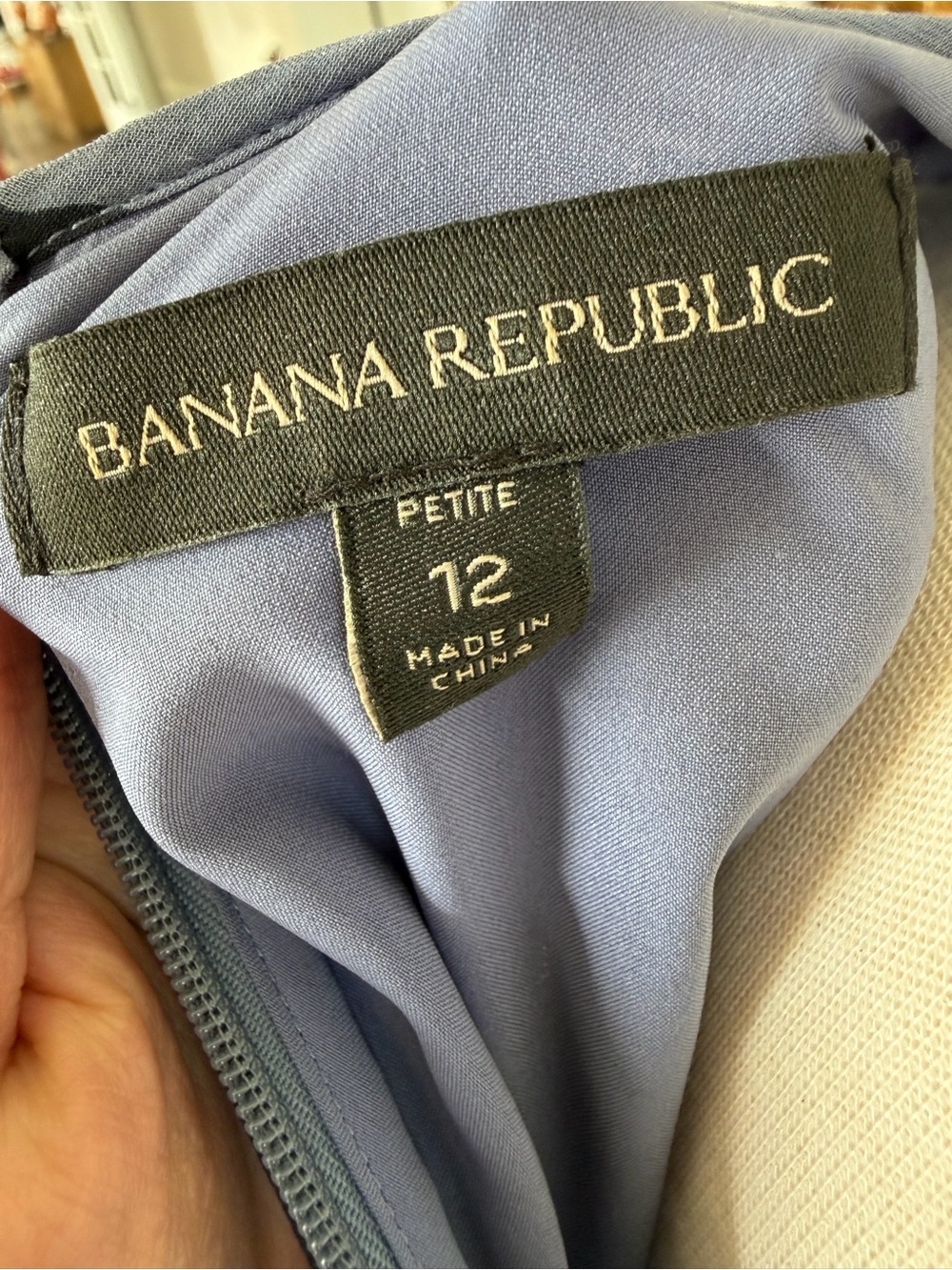 Banana Republic Sleeveless Periwinkle Blue Polka Dot Pleated Mini Dress - Picture 2 of 7